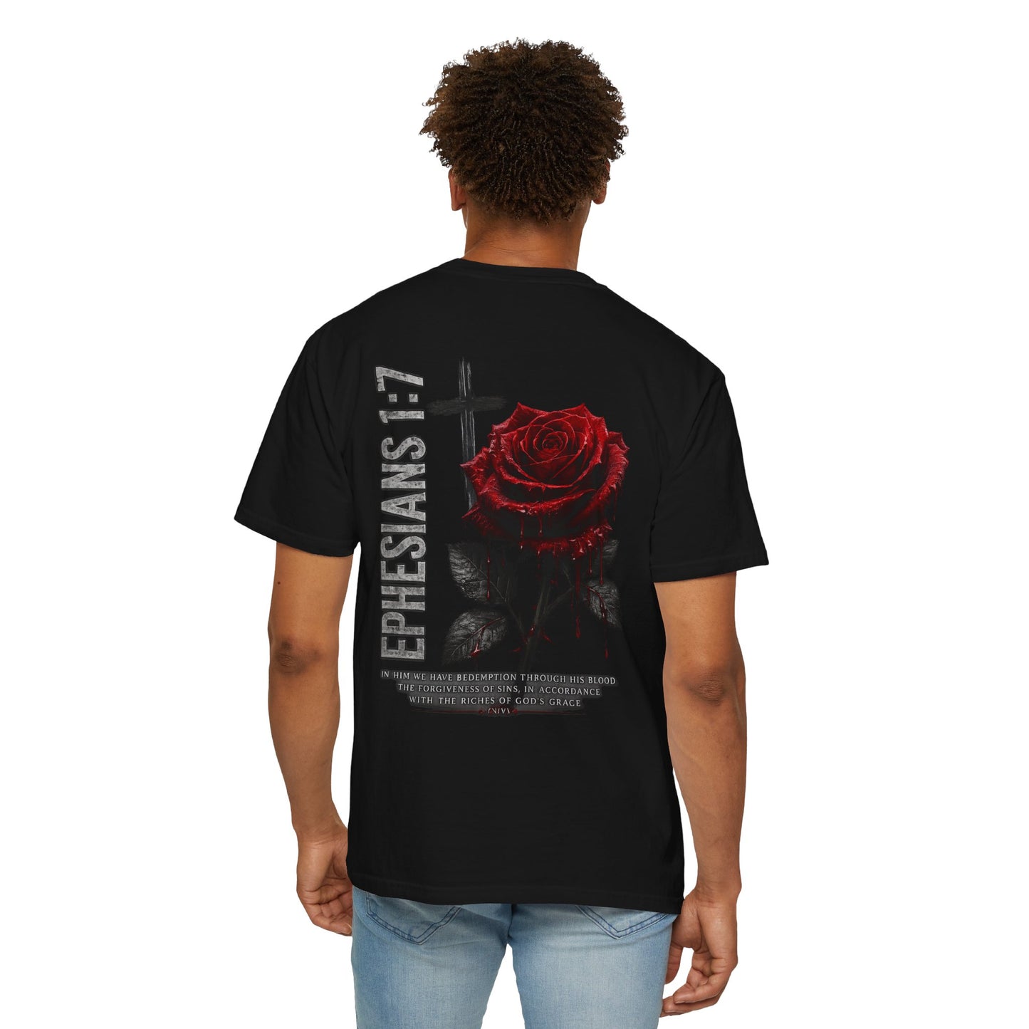 Ephesians 2:7 Rose Graphic T-Shirt — Faith-Inspired Religious Tee