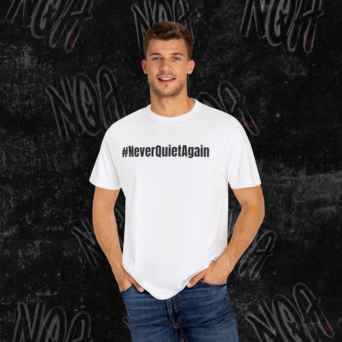 Hallelujah Graphic Tee, #NeverQuietAgain