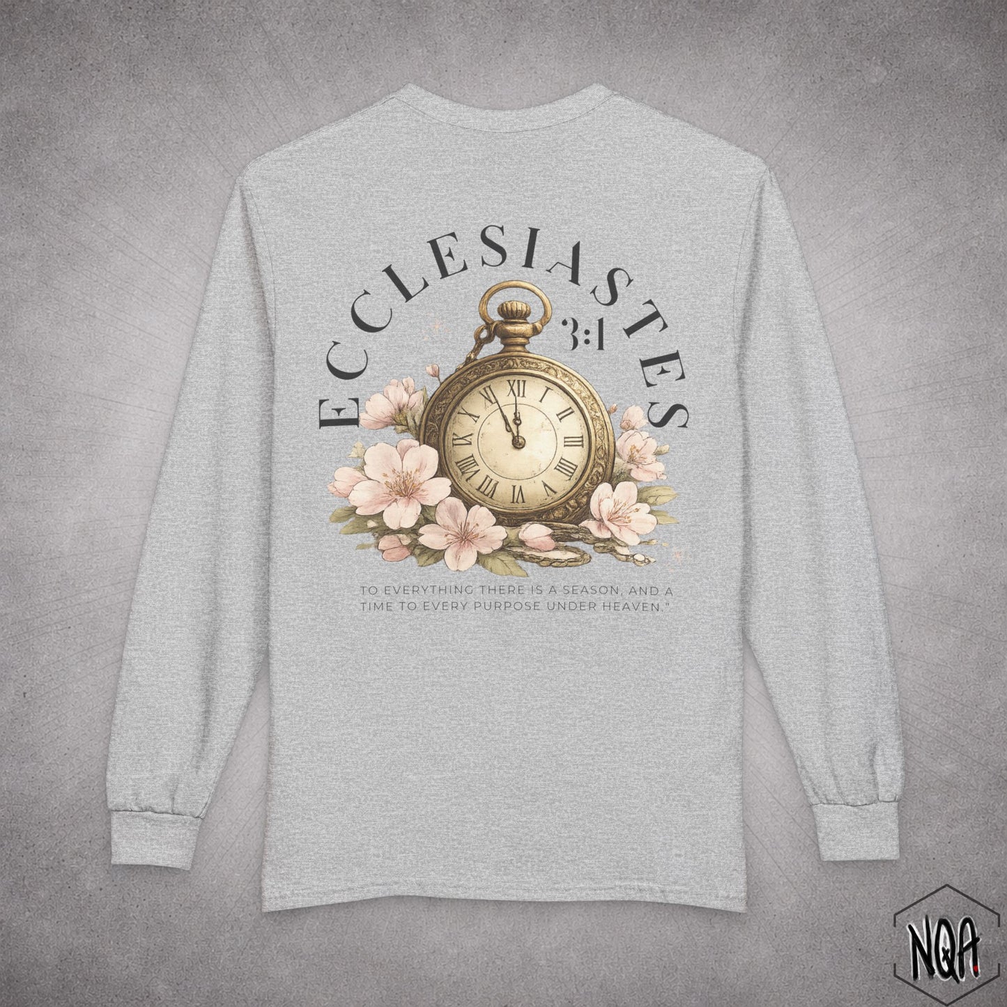 Ecclesiastes 3:1 long sleeve T-Shirt | Dark Letter