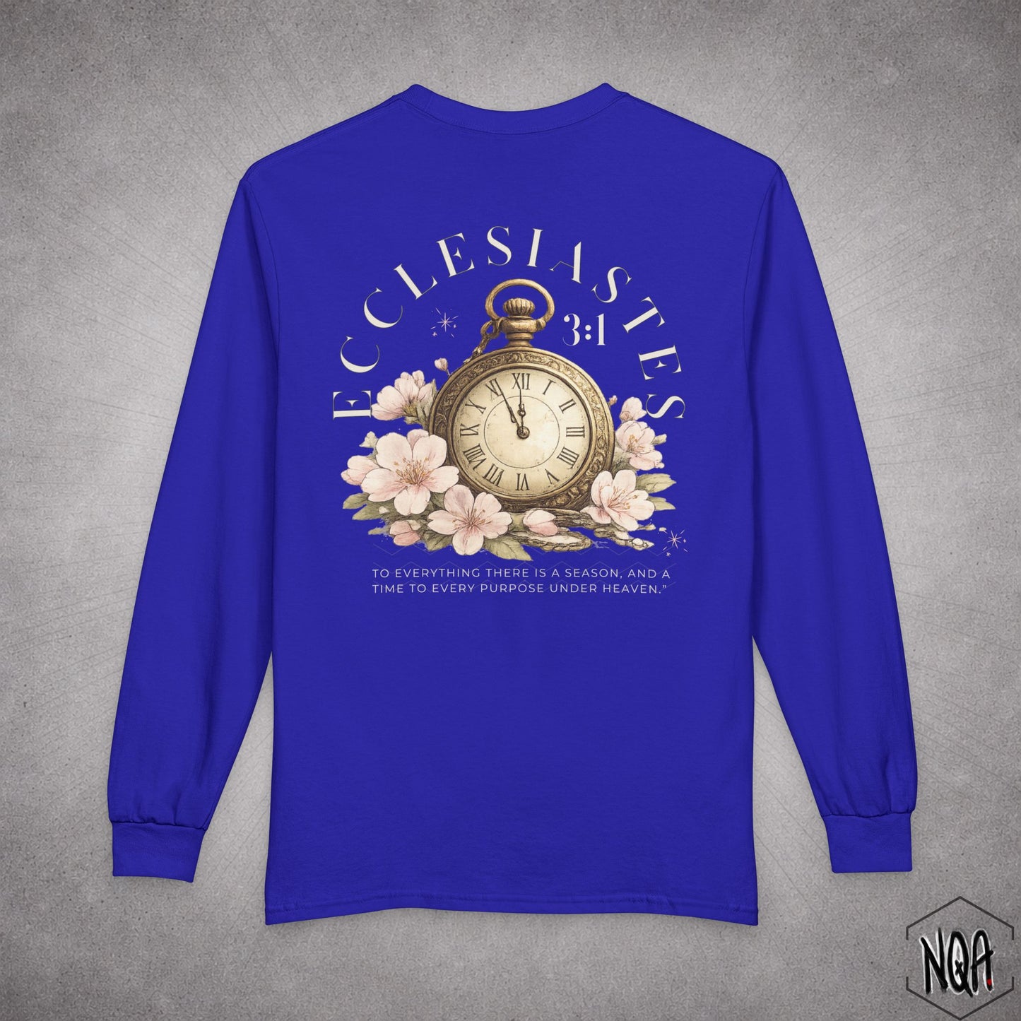 Ecclesiastes 3:1 Long Sleeve T-Shirt | Light Letters