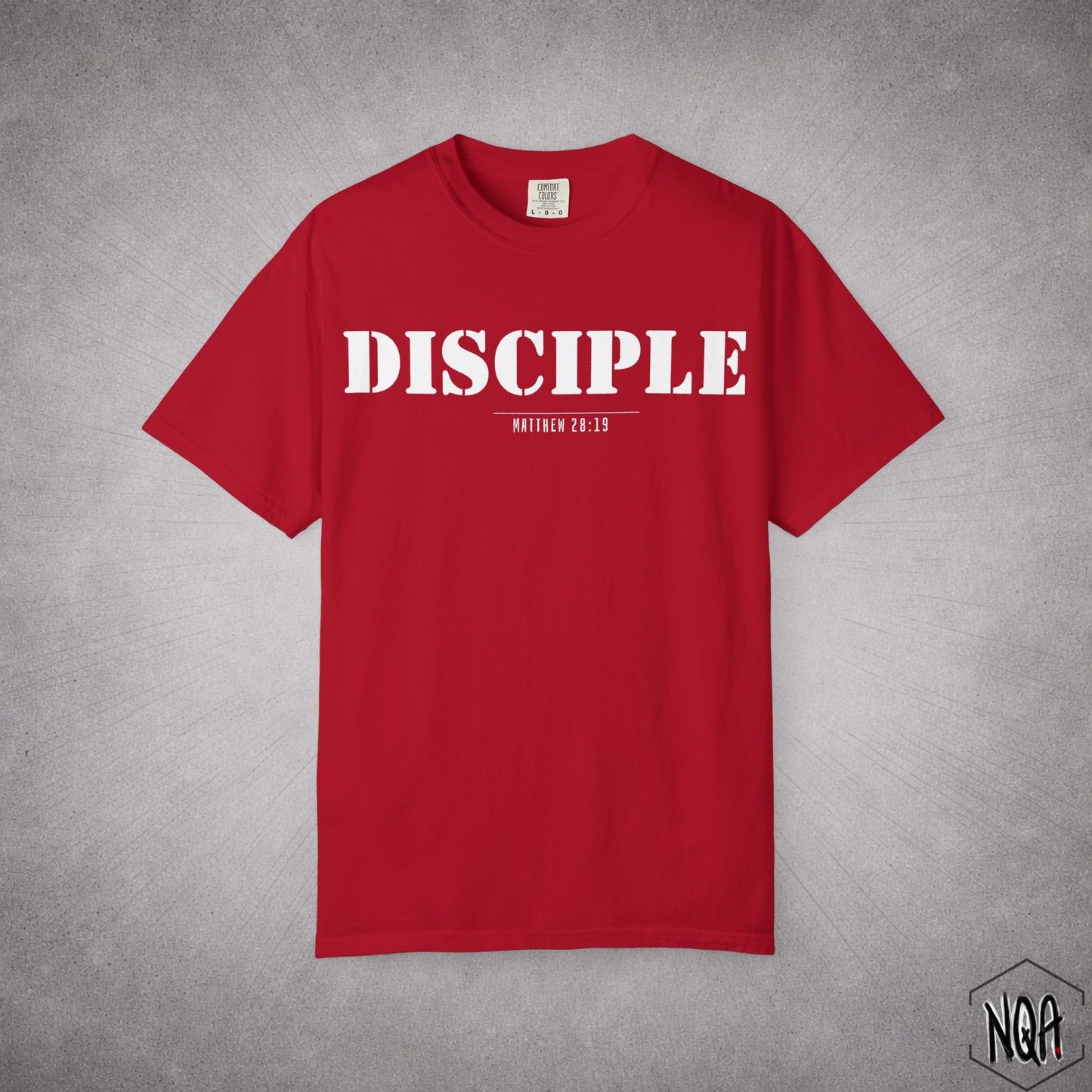 Disciple T-Shirt [White Letters] -Comfort Colors tee