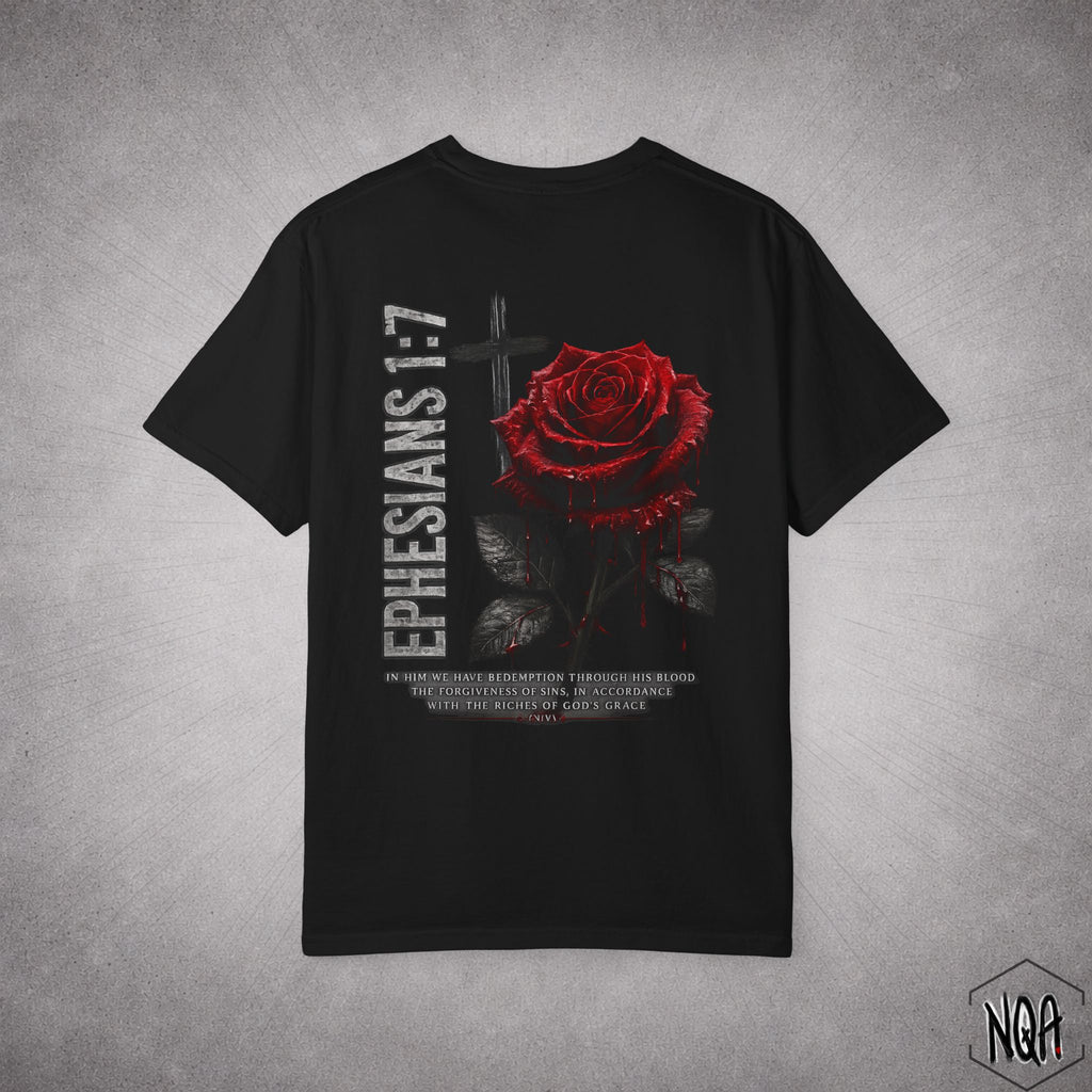 Ephesians 2:7 Rose Graphic T-Shirt — Faith-Inspired Religious Tee
