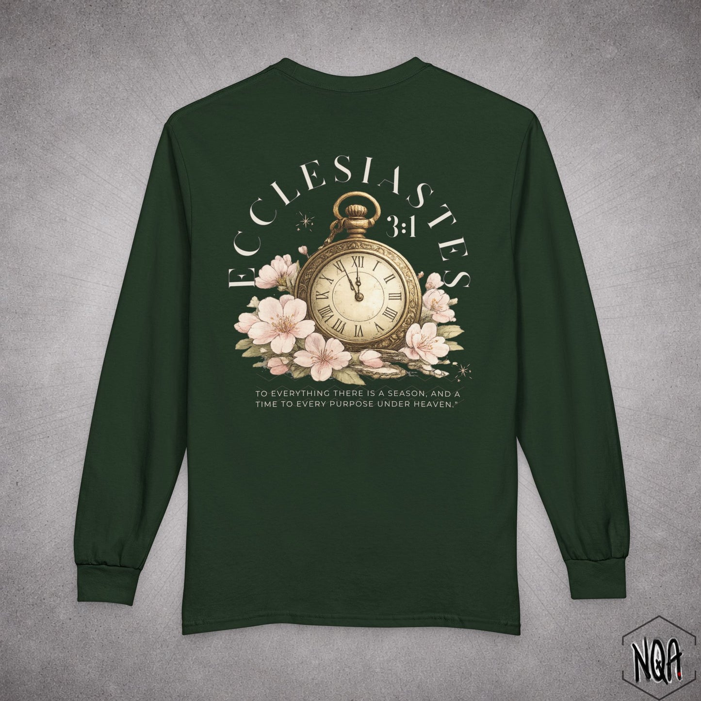 Ecclesiastes 3:1 Long Sleeve T-Shirt | Light Letters