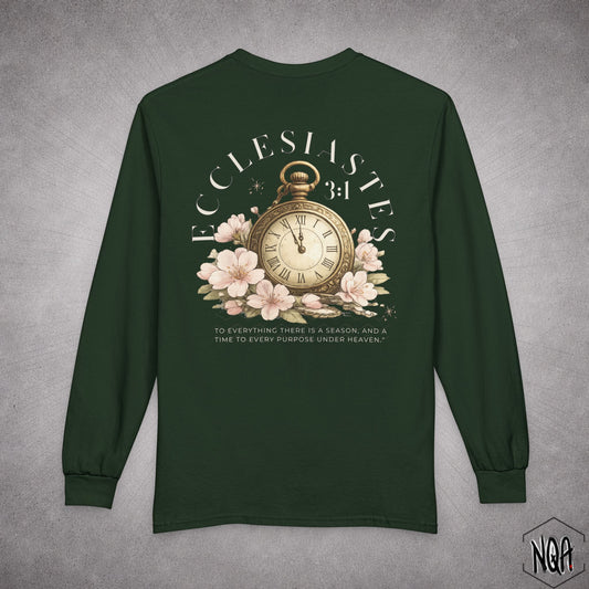 Ecclesiastes 3:1 Long Sleeve T-Shirt | Light Letters